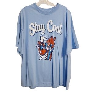 ICEE | Men's Classic Sky Blue "Stay Cool" Novelty T-Shirt (Size 2XL)